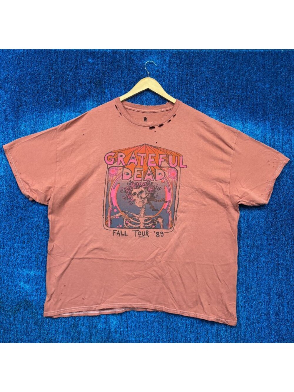 Grateful Dead Big Bertha Fall Tour 89 Distress Baggy Tee XXL